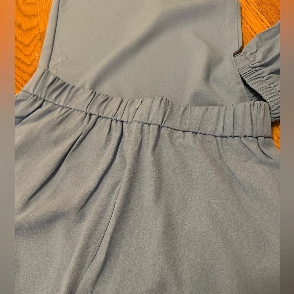 Nwt  two piece wide leg pants and long sleeve matching top size M - Picture 16 of 16